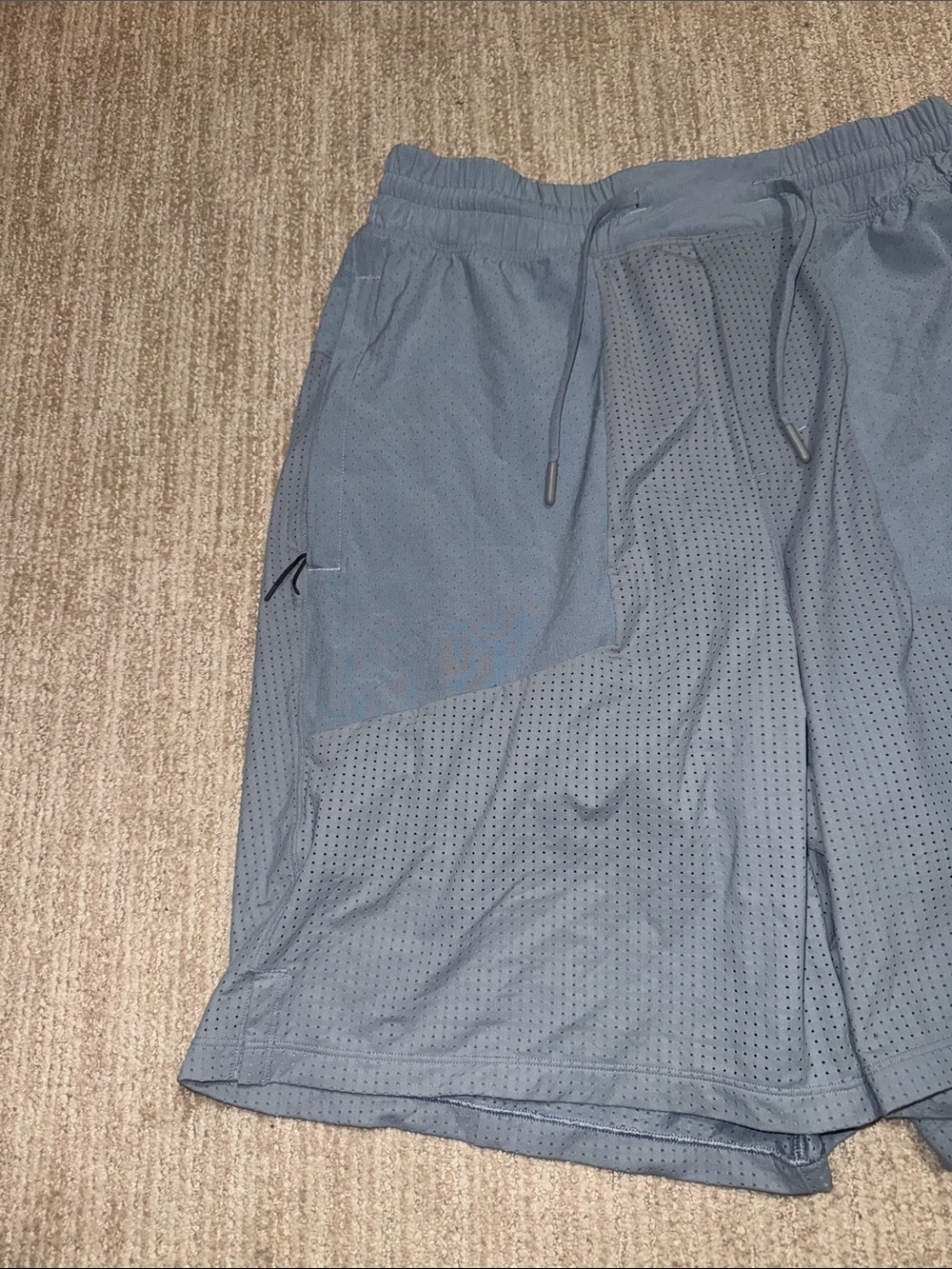 Lululemon Mens Size M Blue Step Back Shorts Lined Pockets Activewear Training - Picture 3 of 11